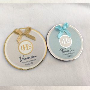 Magnet za Prvu svetu pričest- IHS s mašnom